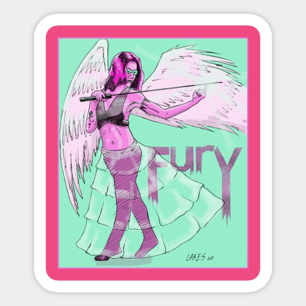 Fury Sticker by Space Spector